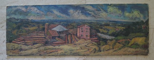 Quadro vintage dipinto olio - quadro,