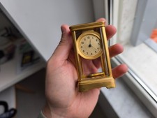 MINI CAPPUCCINA 13CM IN OTTONE DORATO VETRI PLEXI MOLATI ANNO '30 - FUNZIONANTE