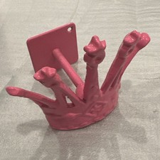 Gancio da parete corona rosa