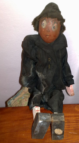Bambola antica legno e - bambola,