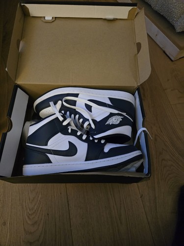 Air jordan mid blu - air, bianco