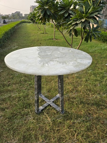 Tavolino rotondo quarzo - tavolino,