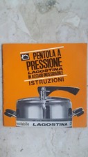 LAGOSTINA Pentola a pressione  Istruzioni Manuale Vintage Collezione.