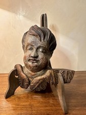 Antica Testa Di Putto Angelo