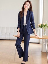 Tailleur Blu Elegante Con