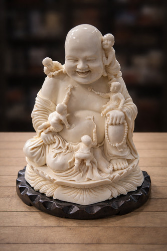 Laughing buddha with children - laughing,