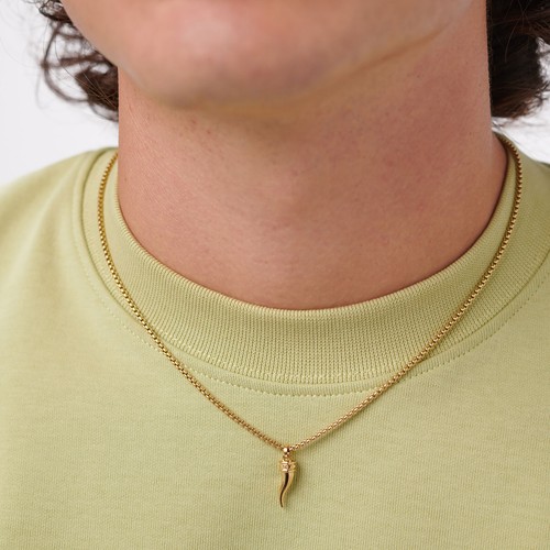 Collana uomo cornetto - collana,