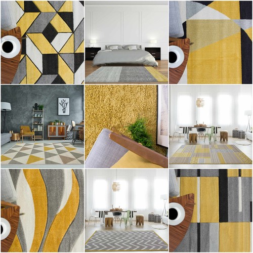 Tappeto grigio ocra - , giallo