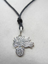 Fiamma dell'Arma dei Carabinieri : Ciondolo in Argento 925 Pendente mis. piccola