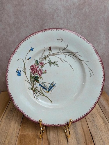 Assiette ancienne terre de - terre,