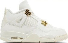 Jordan 4 donna bianco e oro 