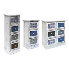 Mobili Rebecca Comodino Cassettiera Varie Misure Bianco Legno Retro