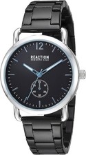 Nuovissimo orologio Kenneth Cole Reaction donna quarzo nero quadrante secondario RK50101006