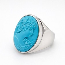Turquoise 925 Silver Band 20mm