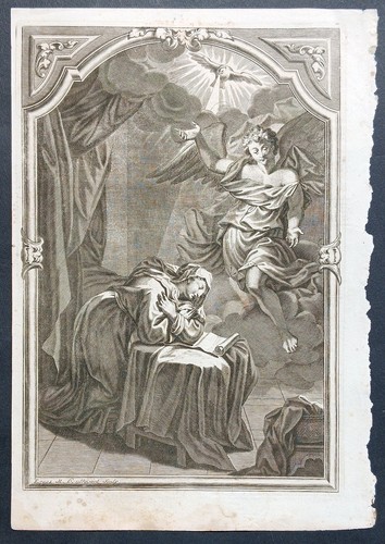 Stampa antica annunciazione - antica,