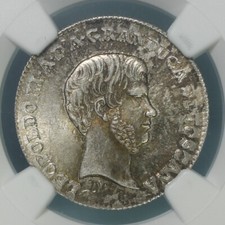 FIRENZE LEOPOLDO II FIORINO 1858 SILVER COIN ARGENTO MONETE DA COLLEZIONE
