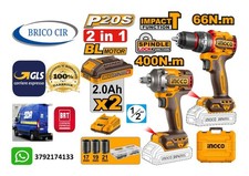 SET TRAPANO A PERCUSSIONE 66N.m CIDLI206681 + AVVITATORE A IMPULSI CIWLI20401