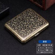Vintage metal cigarette - cigarette, case