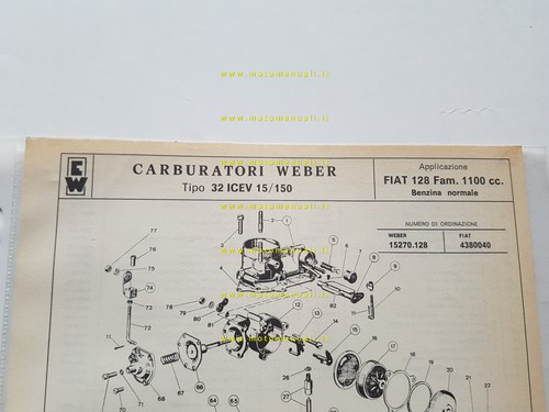 Weber carburatore icev - carburatore, 32