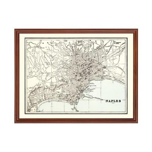 Vecchia mappa napoli 1893 - mappa,