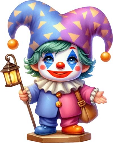 Adesivo acquerello joker gnomo - adesivo,