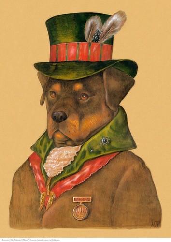 Rottweiler stampa artistica - rottweiler,