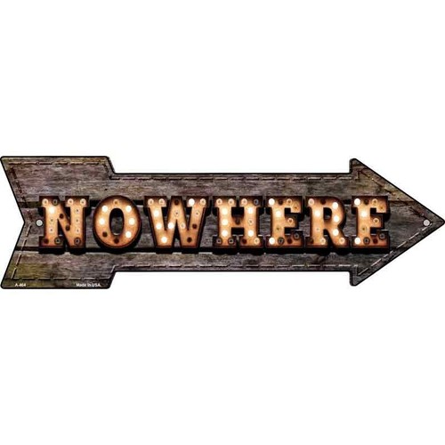 Nowhere lampadina lettere - nowhere,
