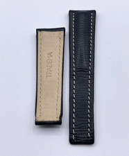 Tradema cinturino orologio watch strap deployante pelle nera 22/18mm