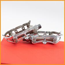 CAMPAGNOLO 1037 RECORD PEDALS STEEL VINTAGE QUILL ROAD BIKE 70S SILVER BICYCLE