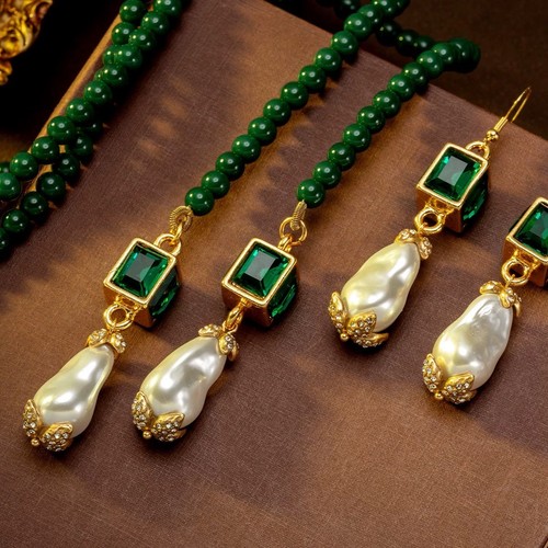 Collana perle verdi - collana, vintage