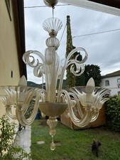 Lampadario in Vetro di Murano e lavorato a mano