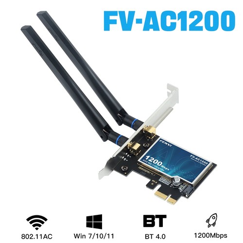 Adattatore wifi ac1200 pcie - adattatore,