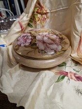 scatola porcellana Rose Limoges France M4 Porcelain box ^