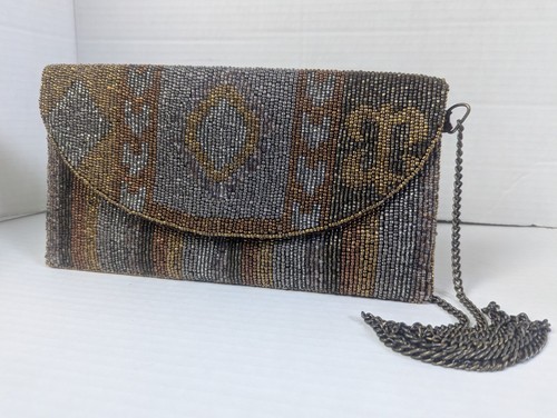 Borsa tracolla con perline - a,