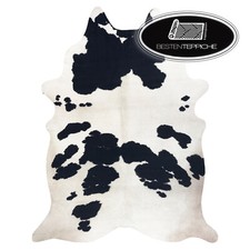 Tappeto Moderno " Cow Hide " Finta pelle di Vacchetta, Mucca Bianco Nero Patch