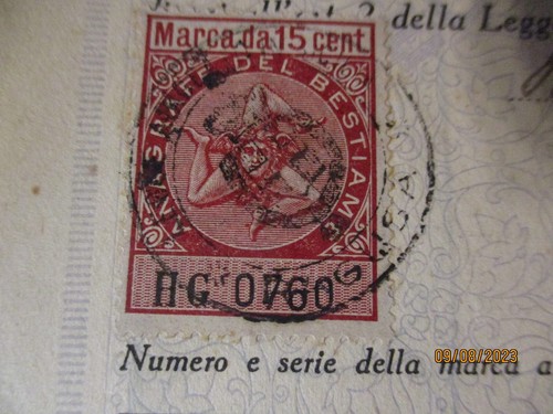Regno italia 1919 marca bollo - marca,