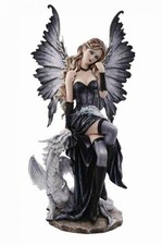 Gothic Fairy & Dragon Figurine