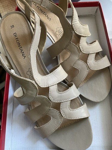 Sandali pelle beige 38 di - in,