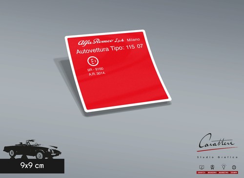 Adesivo omologazione alfa - adesivo,