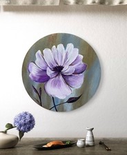 Dipinto Originale – Fiore Viola | Acrilico su Legno | Arte Moderna