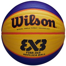palloni da basket Unisex, Wilson FIBA 3X3 Replica Ball, giallo