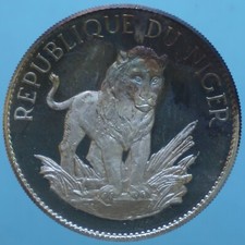 NIGER 10 FRANCHI 1968 ARGENTO SILVER COIN TONED PROOF CURRENCY COLLEZIONE