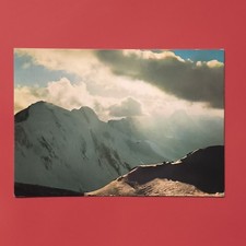 VISIONE DAL RIFUGIO REGINA MARGHERITA - PARETE NORD CARTOLINA A COLORI VIAGGIATA