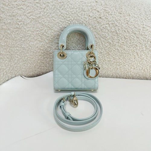 Dior aqua blue - blue, leather