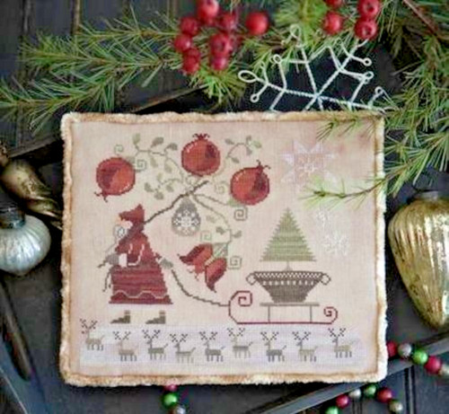 Pomegranate santa cross stitch - santa,