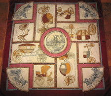 HERMÈS foulard  VOITURES de