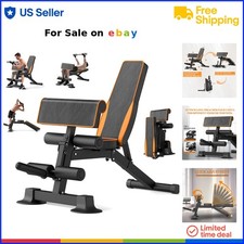 Panca Pesi Regolabile Multifunzione Casa Palestra Pieghevole Gambe Curl Spalla