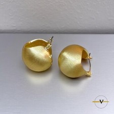 ORECCHINI DONNA A CERCHIO GRANDE IN ARGENTO 925 RODIATO 18K