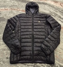 Schott NYC Giubbotto Uomo Piumino Imbottito con Cappuccio Nero Taglia M Leggero 