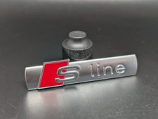 AUDI S LINE 8N0853601A LOGO SIGLA EMBLEMA FREGIO STEMMA SCRITTA BADGE TARGA NOME